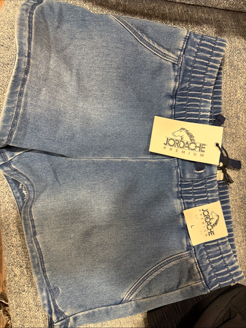 Jordache Women’s Light Blue Denim Jogger Shorts